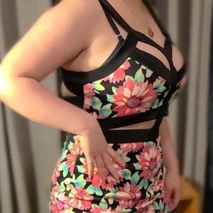 Floral Cage Party Dress